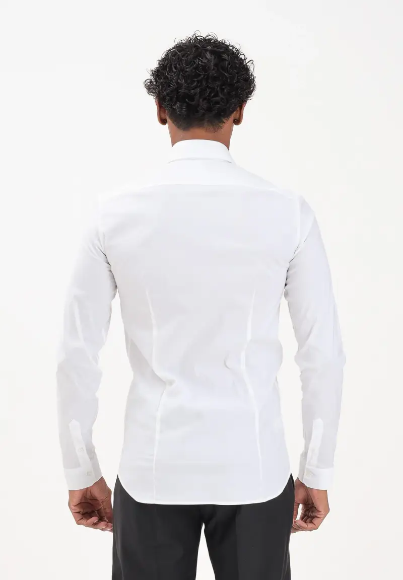 Camicia a maniche lunghe bianca da uomo miniatura 3