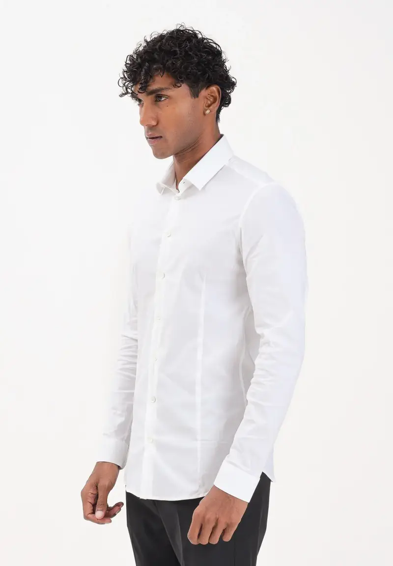 Camicia a maniche lunghe bianca da uomo
