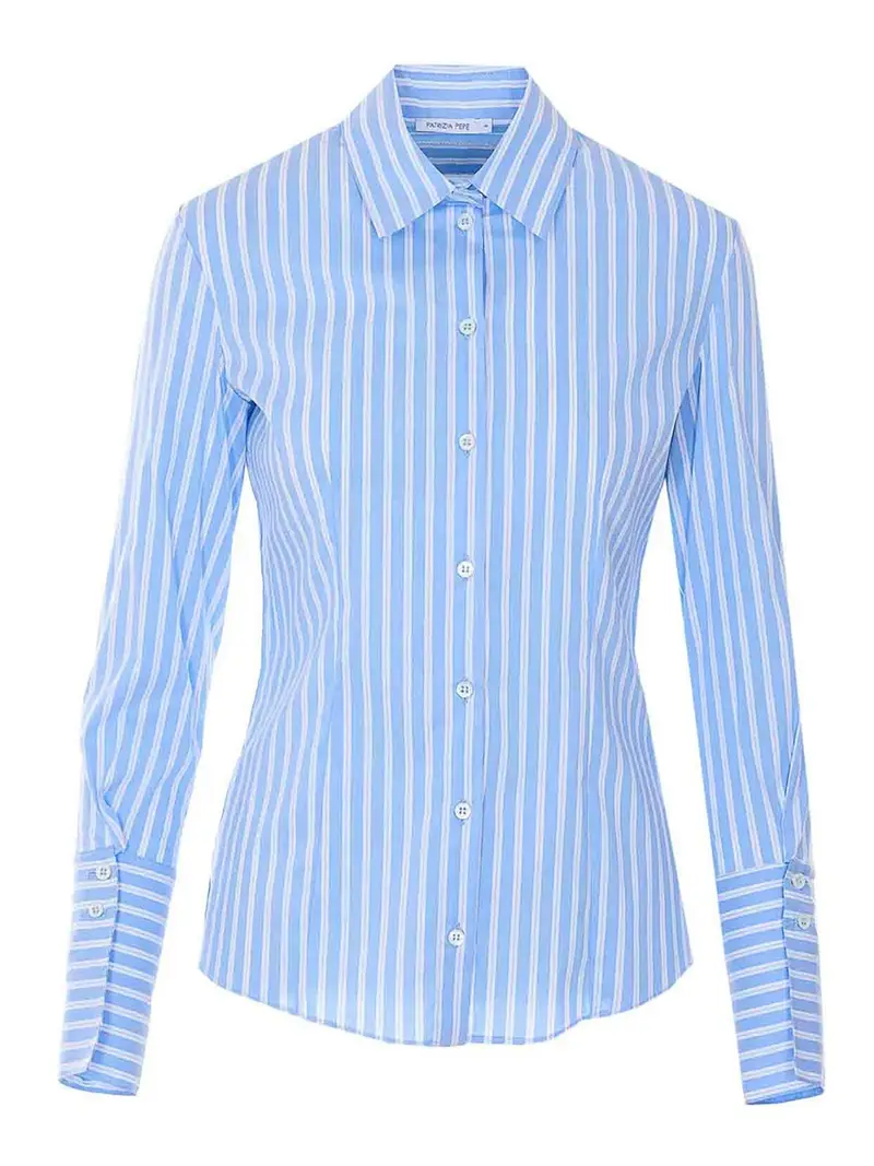 Camicia A Righe Blu