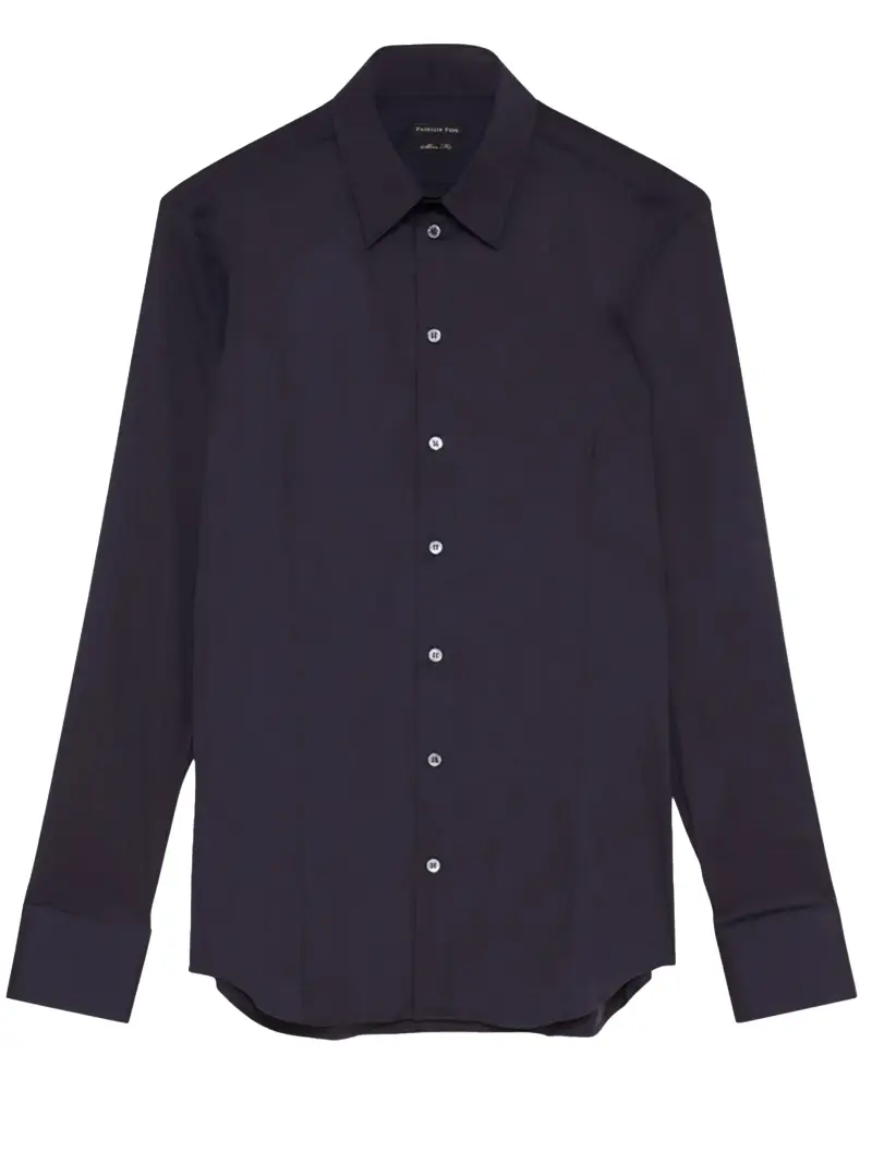 Camicia blu collo classico