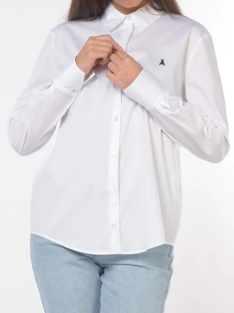 camicia da donna Patrizia Pepe con logo e spacco Bianco