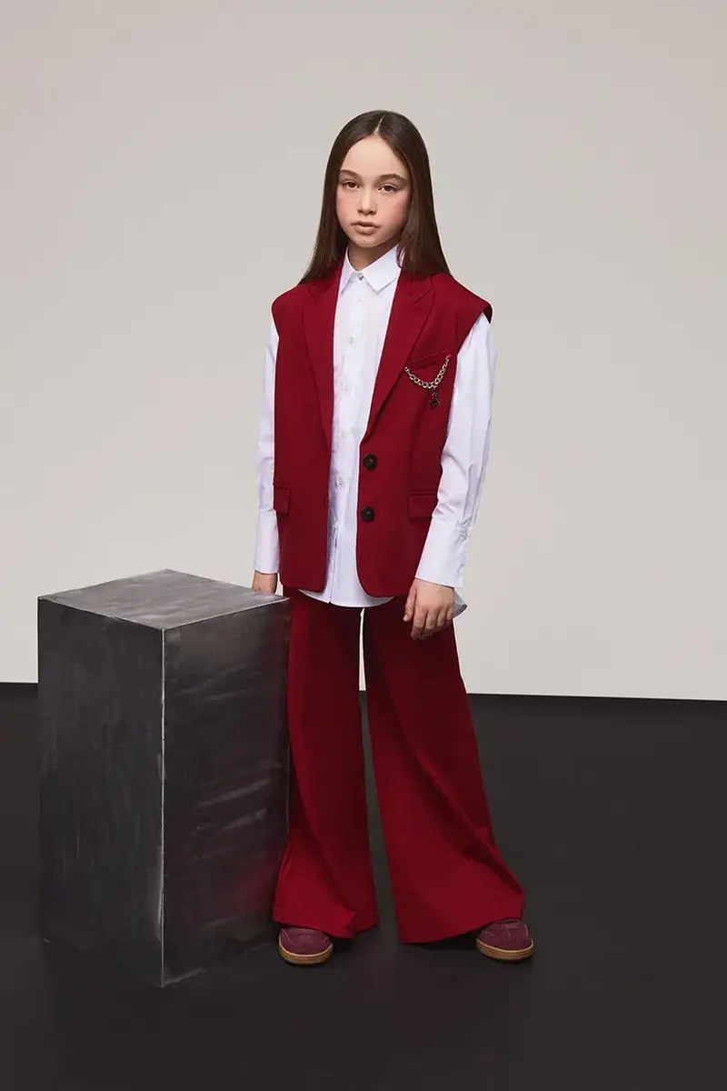 camicia di cotone per bambini A095 colore bianco 7C0249 miniatura 3