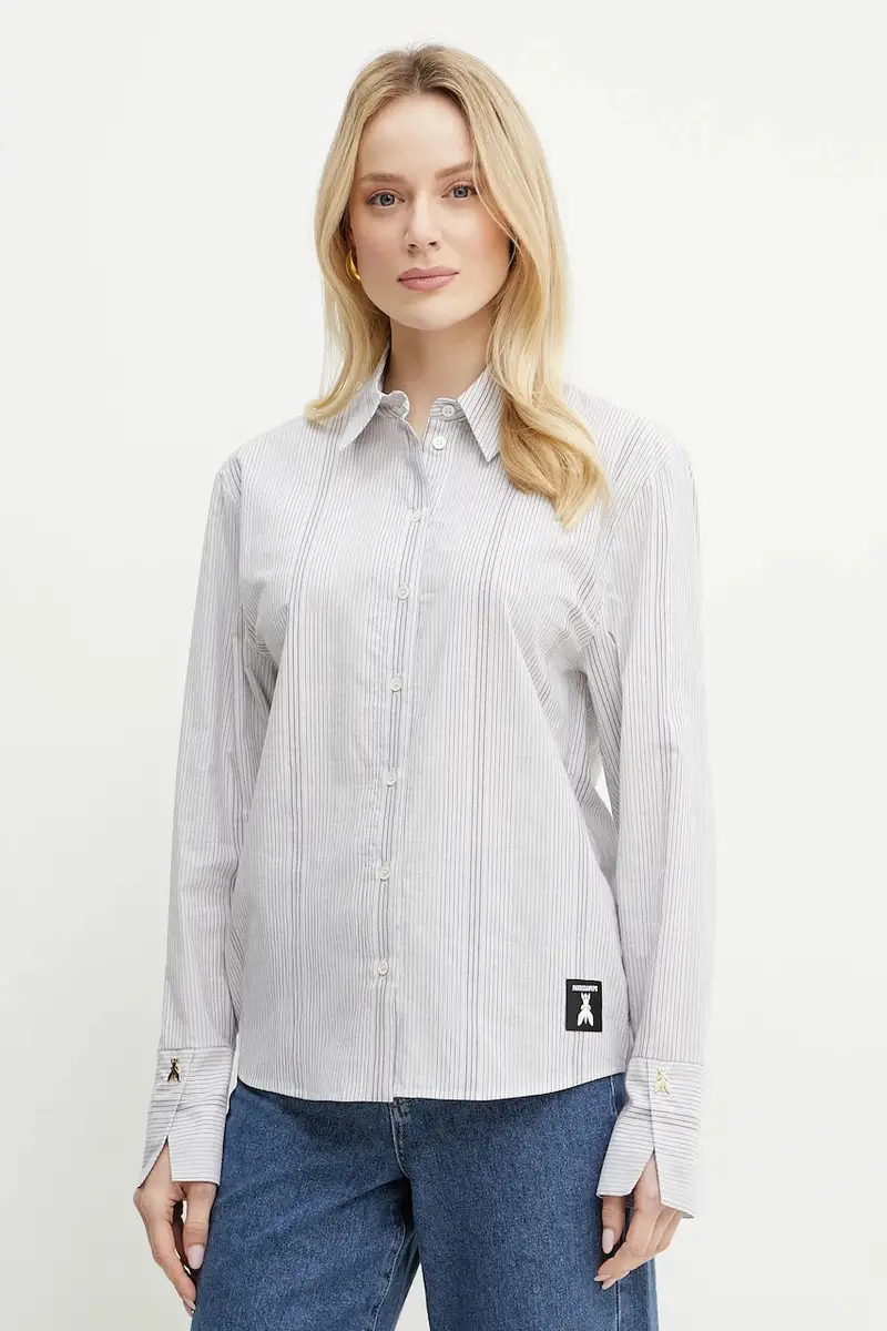 camicia in cotone donna colore grigio 2C1636 A569