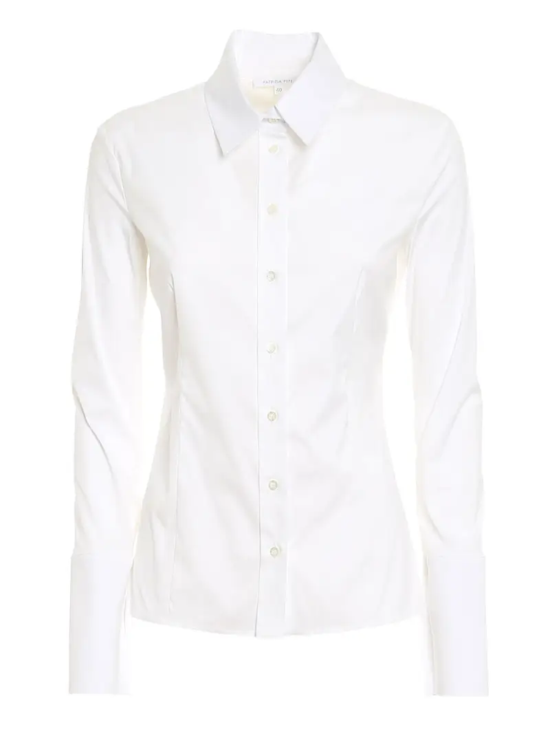 Camicia in misto cotone Bianco