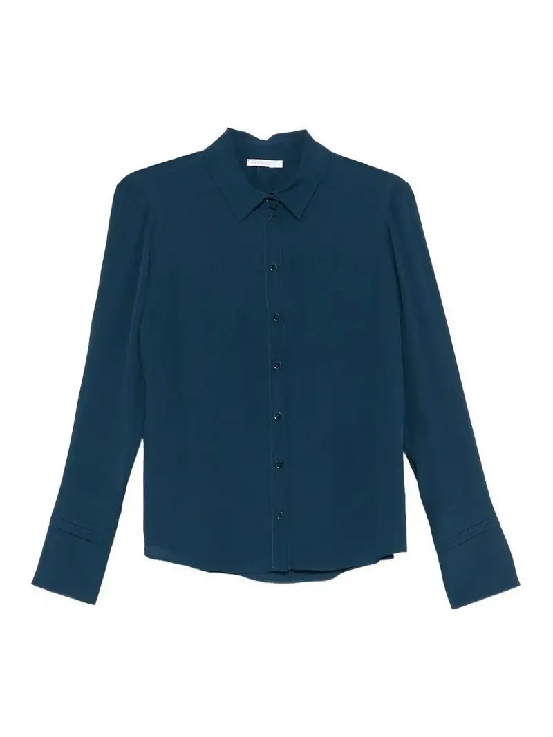 Camicia in morbida viscosa Blu