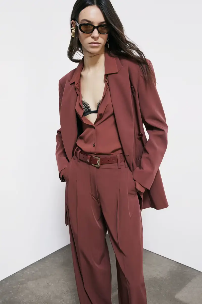 Camicia morbida in viscosa Marrone