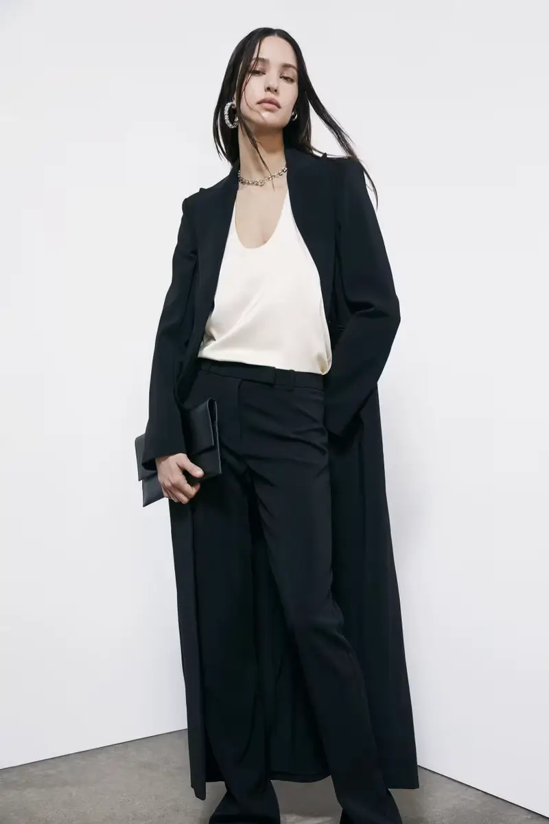 Canotta fluida in raso Bianco