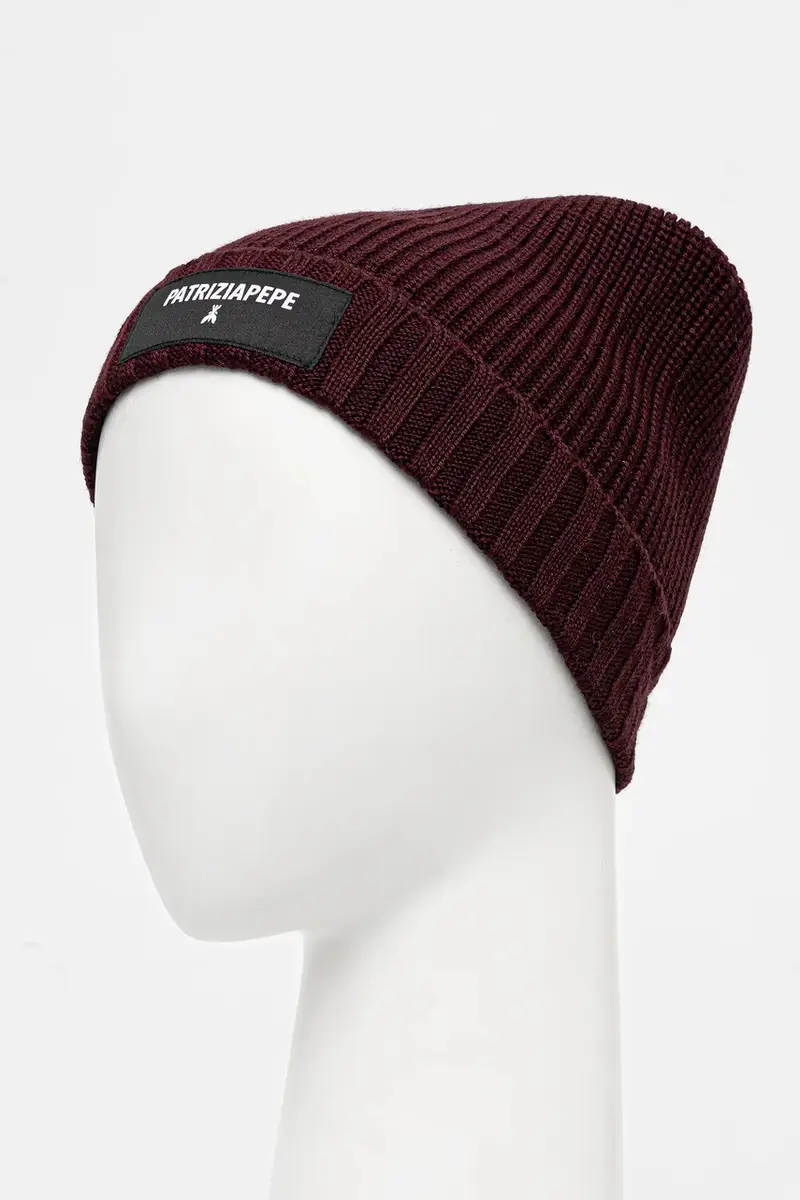 cappello con lana colore granata 2F0111 K9O3A miniatura 2