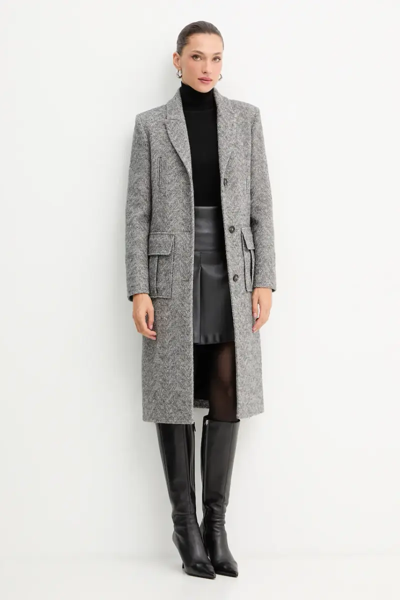 cappotto con lana colore grigio 2O0215 A670 miniatura 2