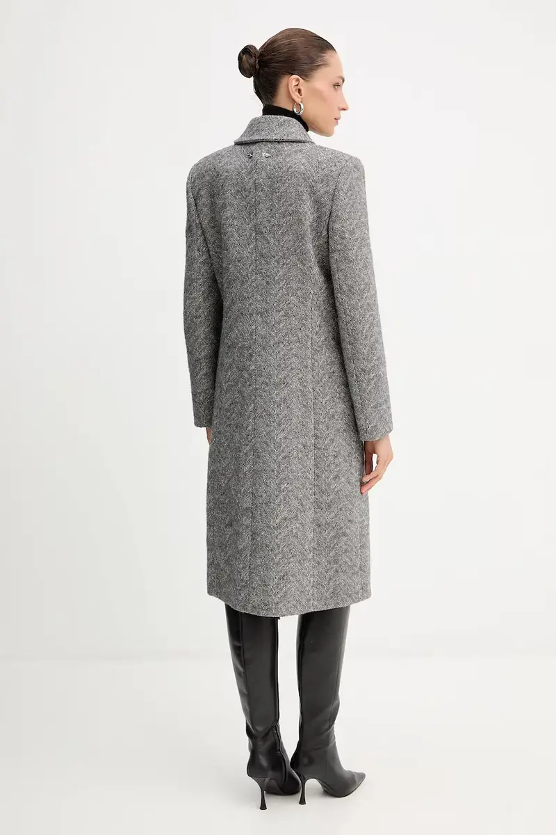 cappotto con lana colore grigio 2O0215 A670 miniatura 3