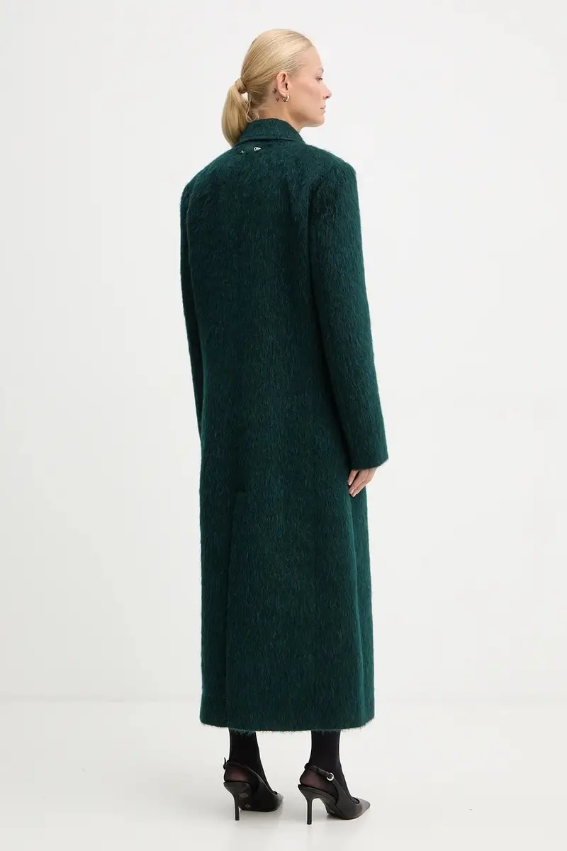 cappotto con lana colore verde 2O0210 A654 miniatura 3
