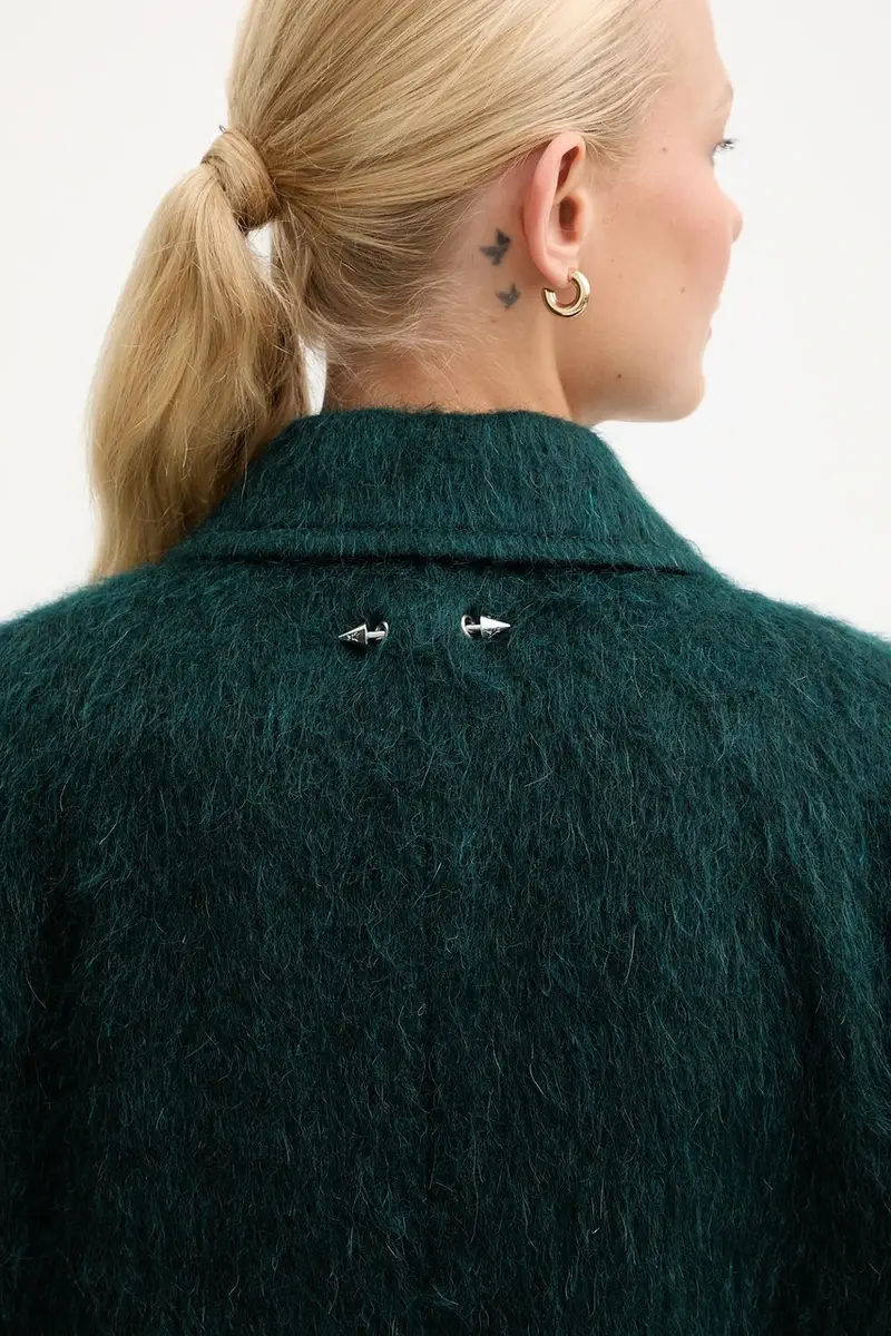 cappotto con lana colore verde 2O0210 A654 miniatura 5