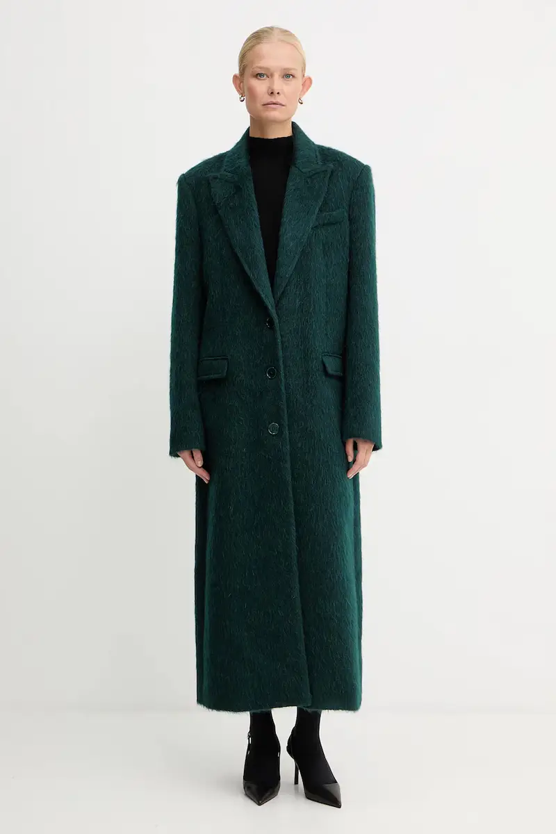 cappotto con lana colore verde 2O0210 A654