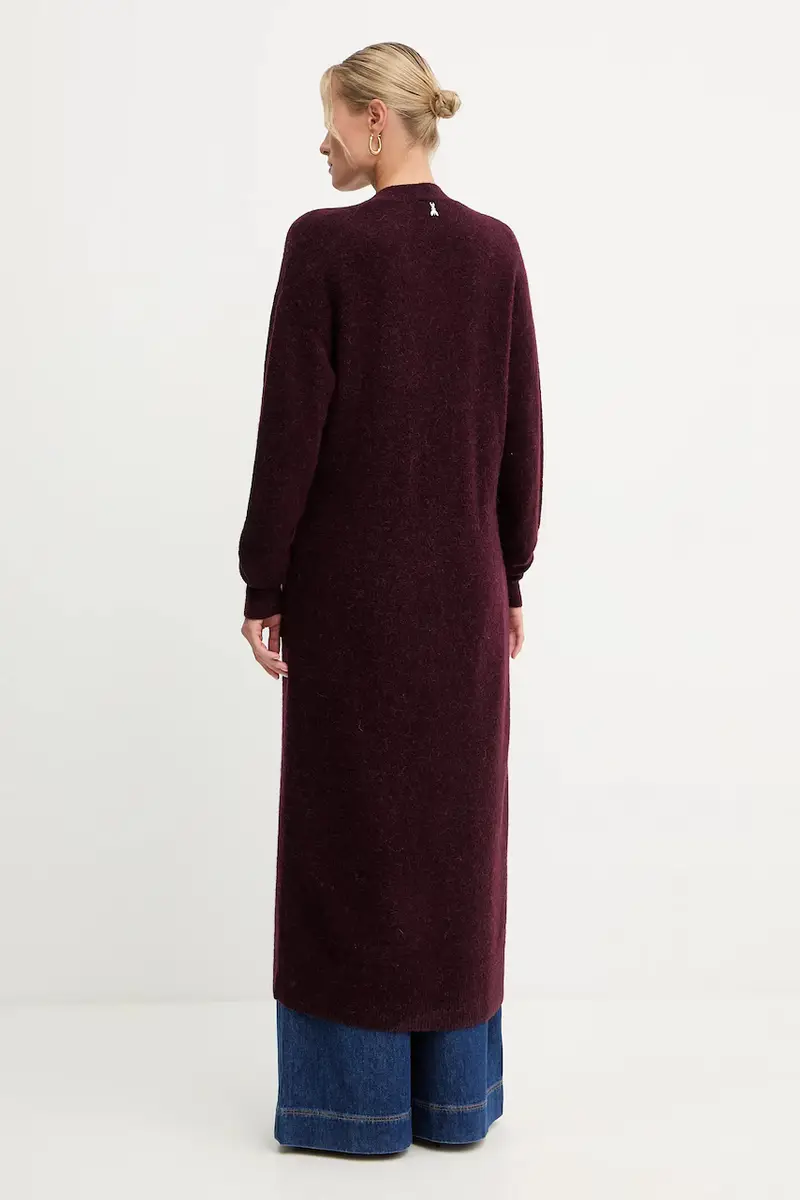 cardigan con alpaca colore granata 2K0323 K293 miniatura 2