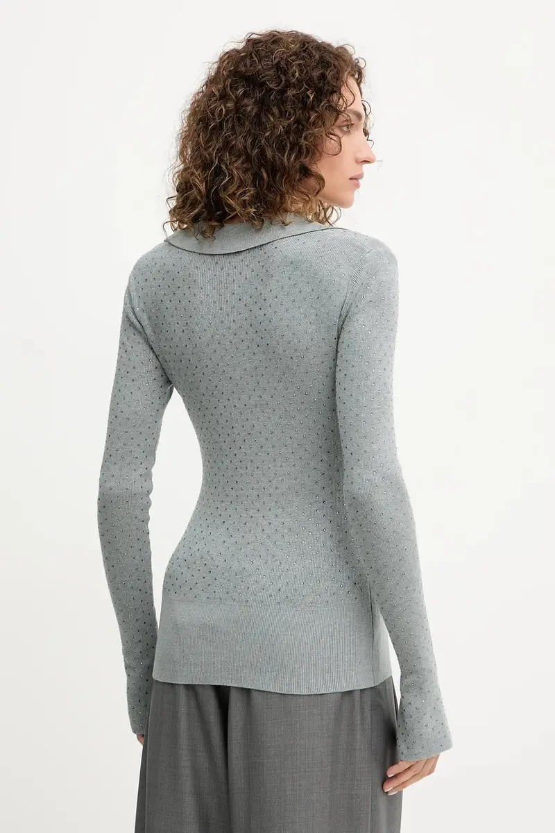 PATRIZIA PEPE Cardigan Donna Grigio 3841937 miniatura 3