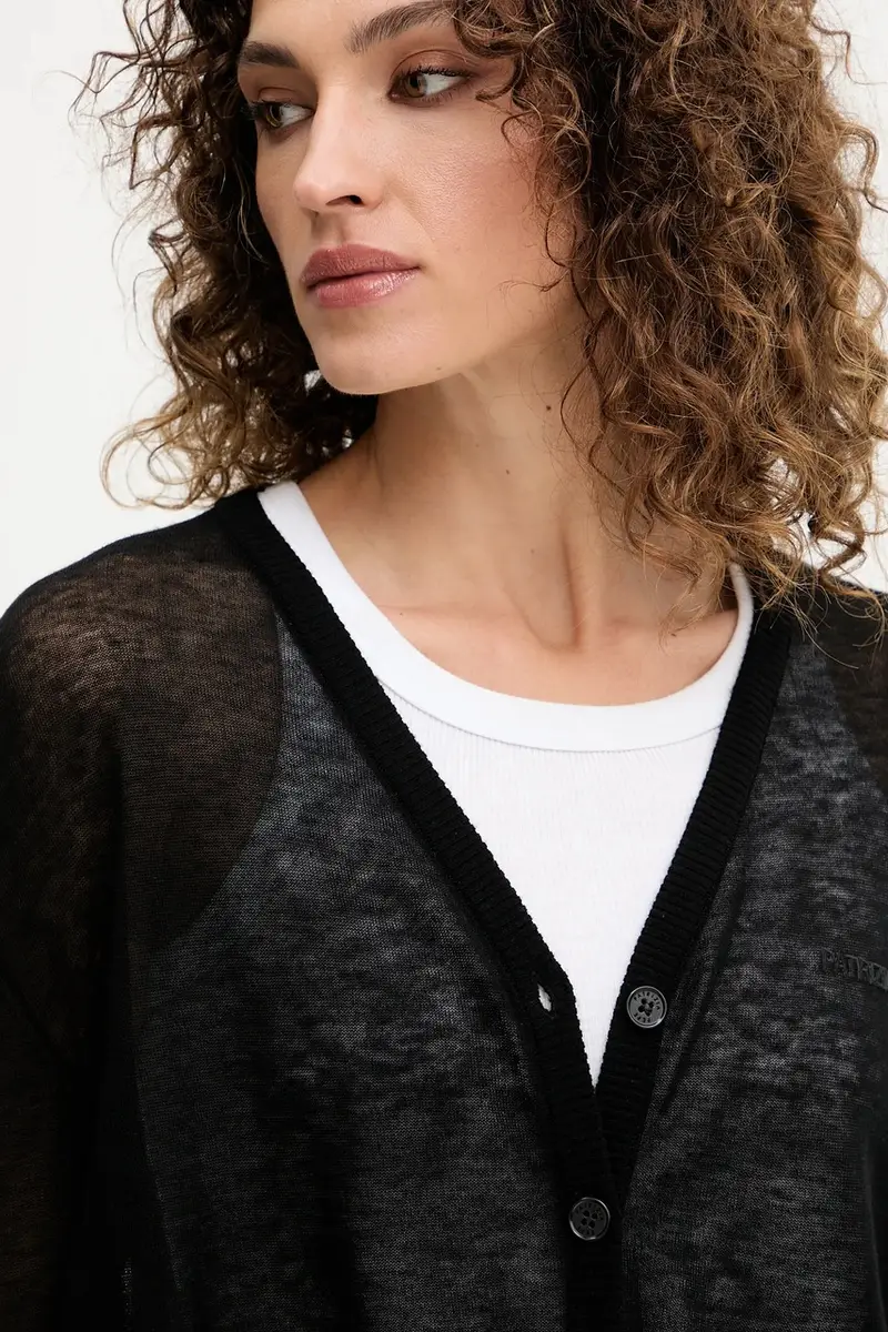 PATRIZIA PEPE Cardigan Donna Nero 3846088 miniatura 4