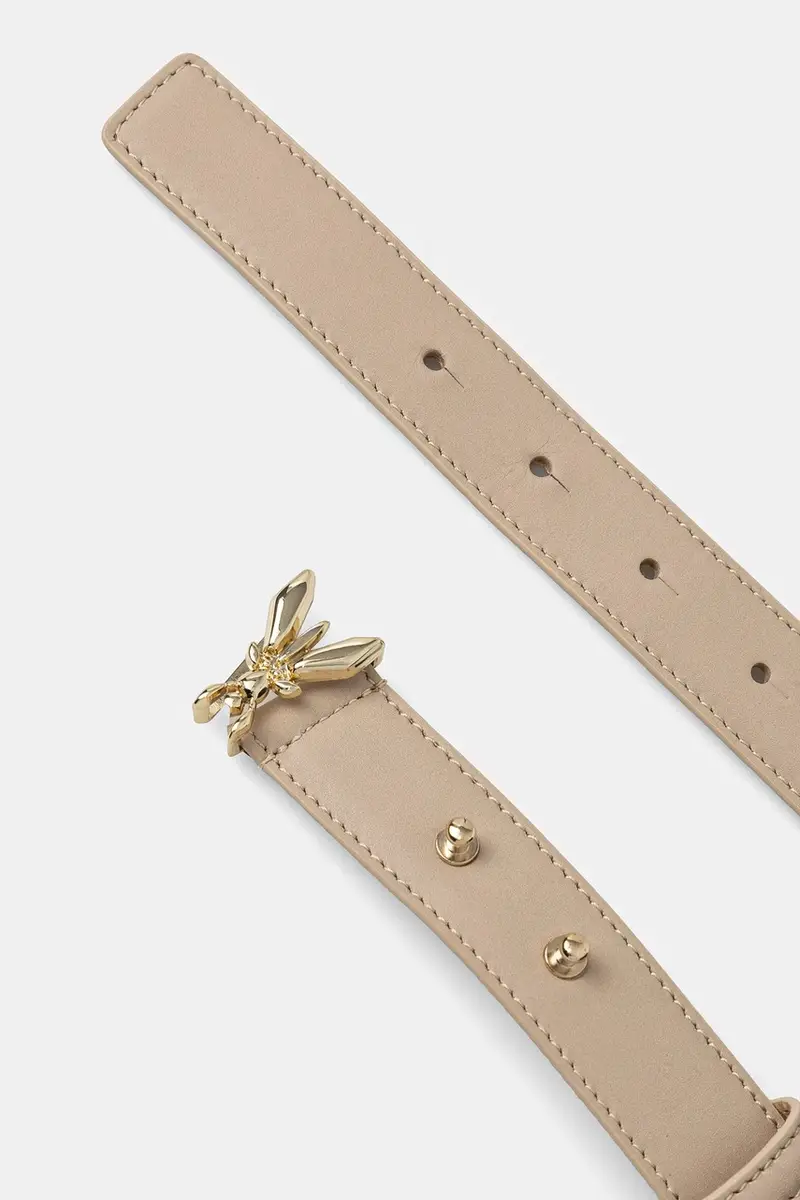 cintura in pelle donna colore beige 8W0052 L048 miniatura 2