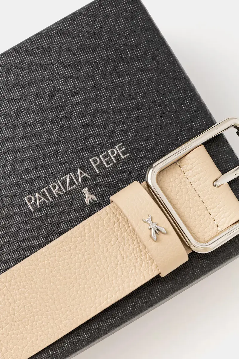 cintura in pelle donna colore beige CW6409 L001 miniatura 3