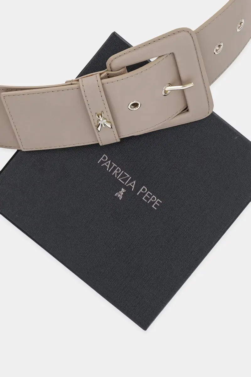 cintura in pelle donna colore nero CW8783 L048 Beige miniatura 3