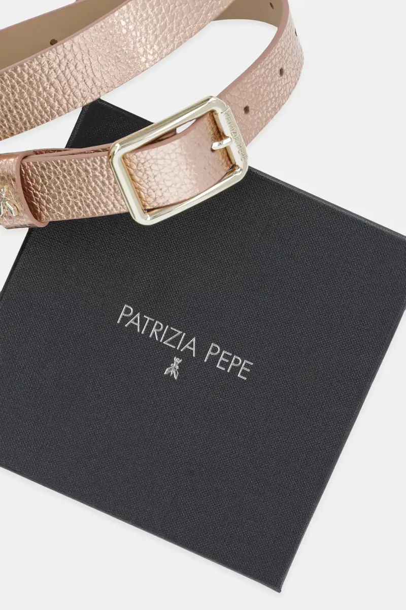 cintura in pelle donna colore rosa 8W6408 L138 miniatura 3