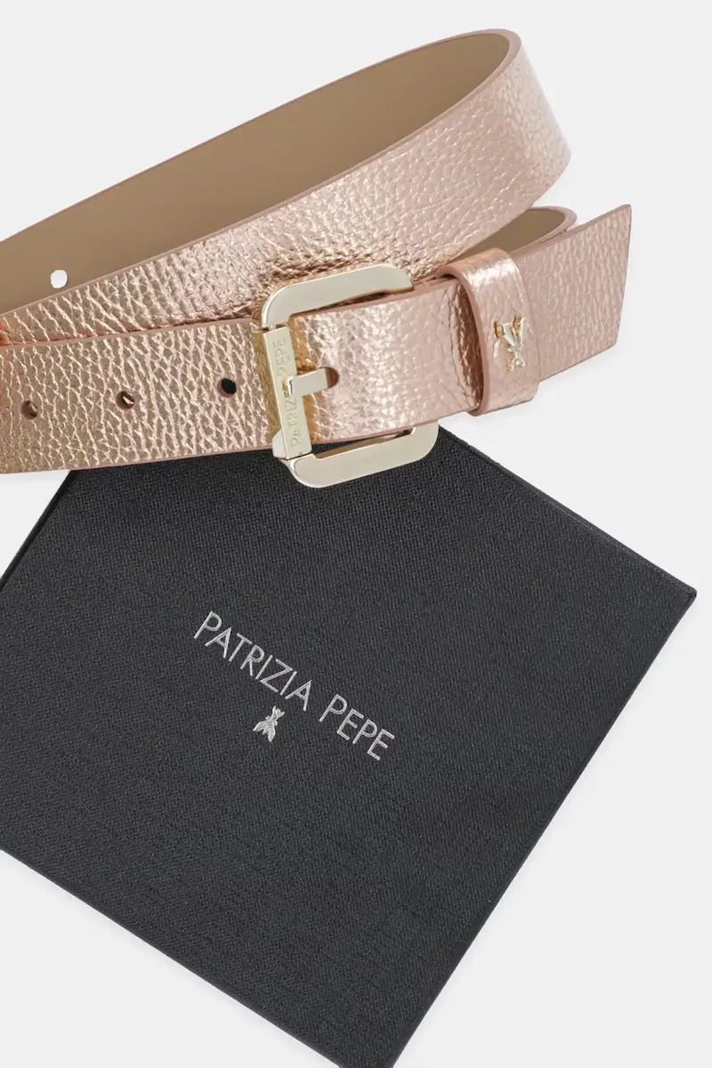 cintura in pelle donna colore rosa 8W8684 L138 miniatura 3