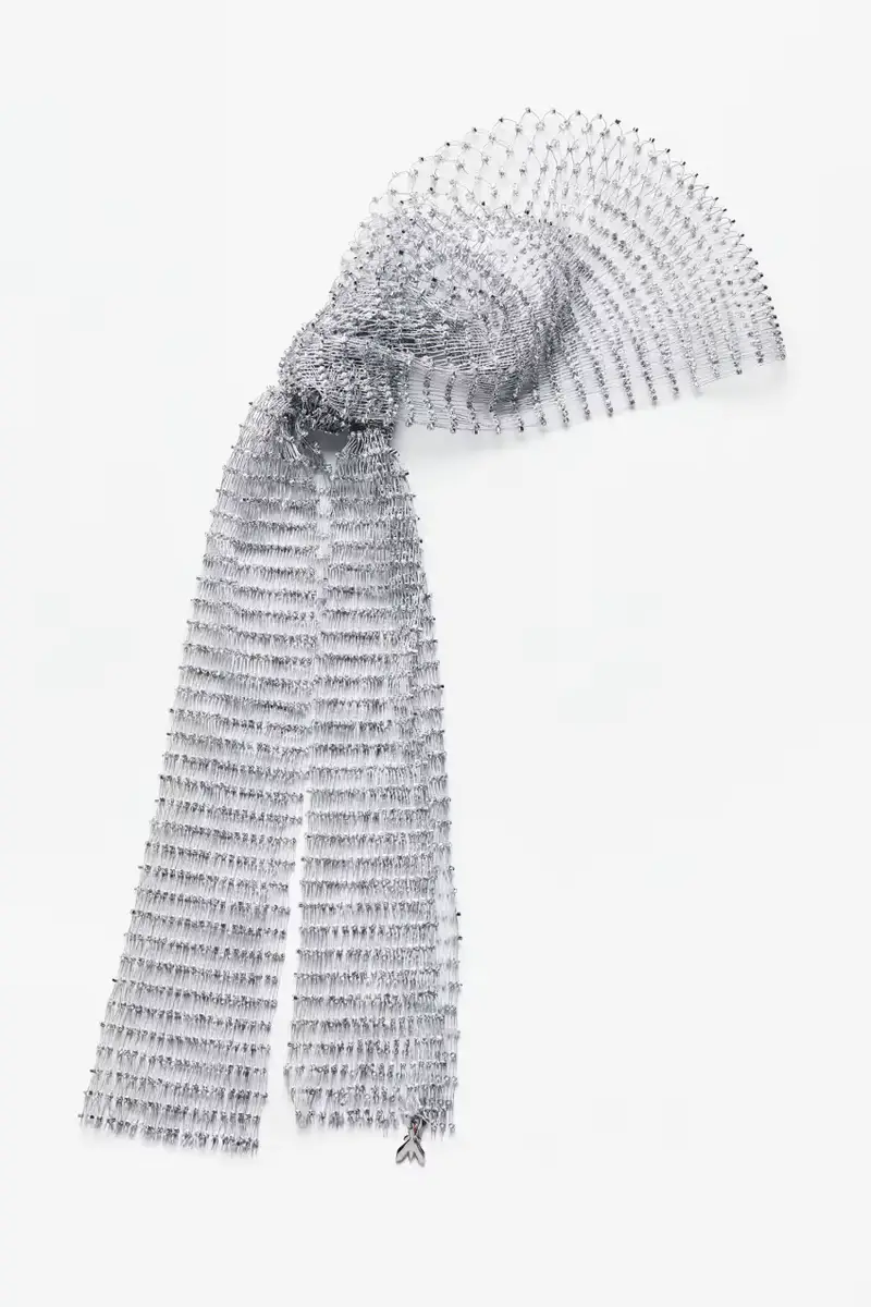 Copricapo gioiello a rete con strass