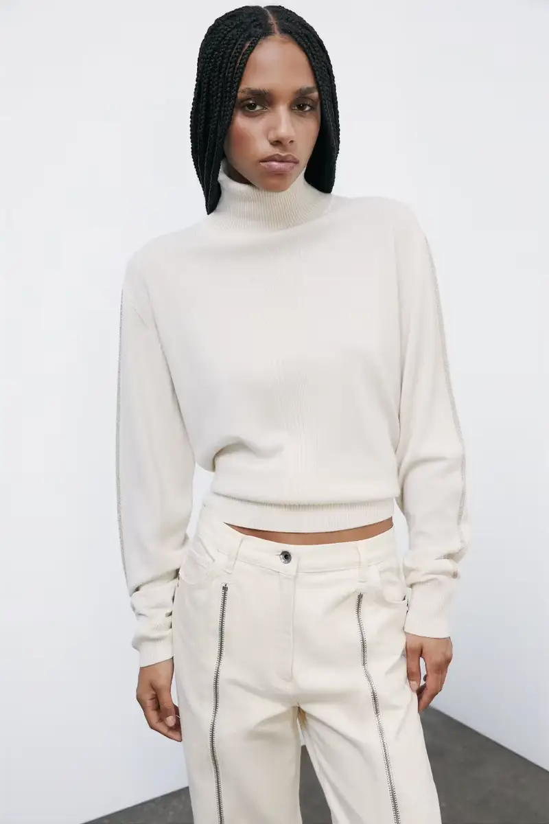 Dolcevita "ESSENTIAL" in lana Bianco