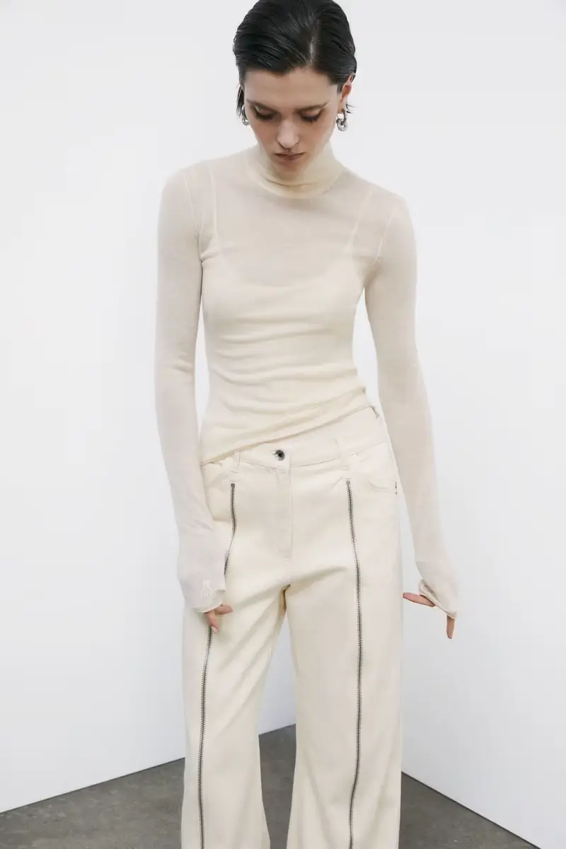 Dolcevita in lana leggera Bianco