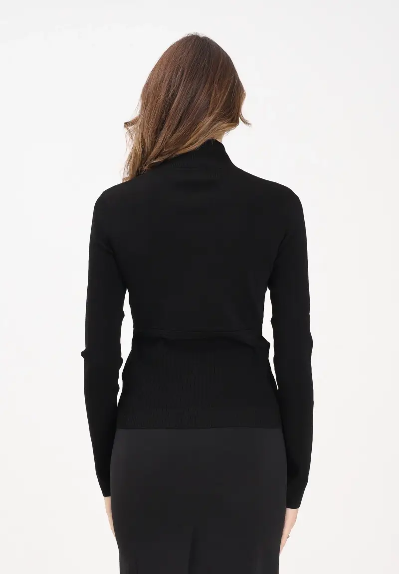 Dolcevita nero da donna con zip miniatura 3