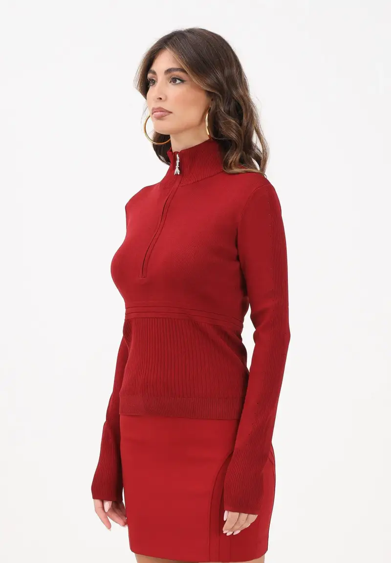 Dolcevita rosso da donna con zip