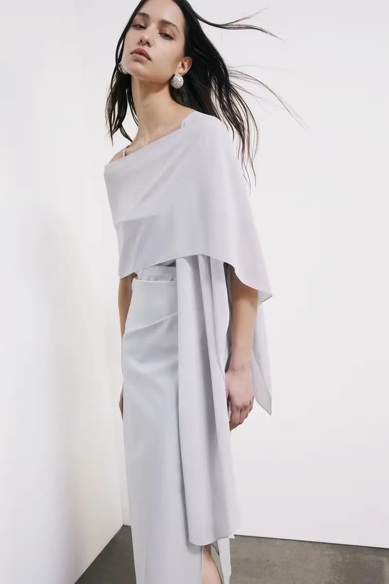 Elegante sciarpa stola Grigio