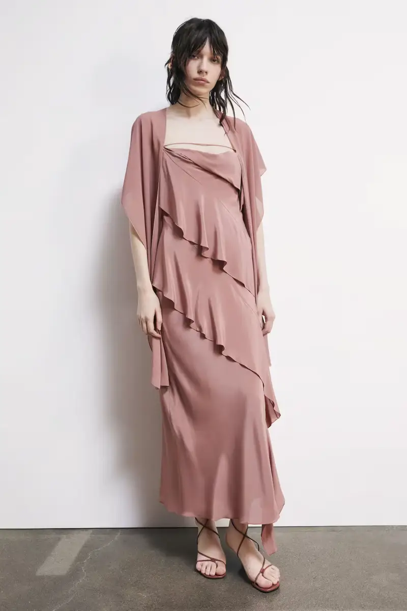 Elegante sciarpa stola Rosa