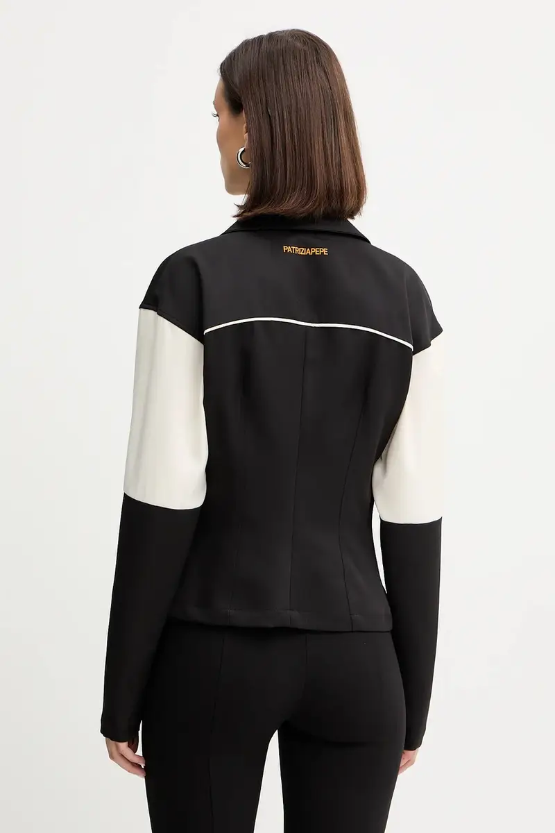 felpa donna colore nero con applicazione 2M4508 A664 miniatura 3