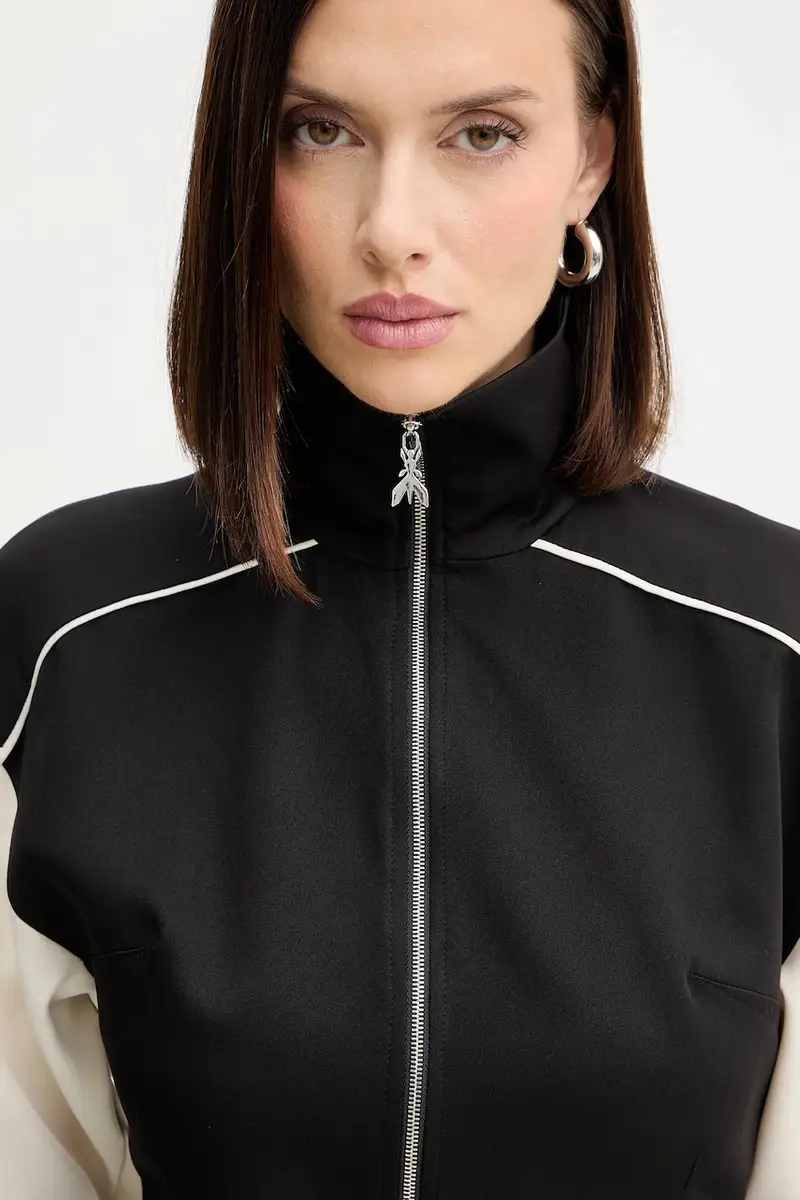 felpa donna colore nero con applicazione 2M4508 A664 miniatura 4