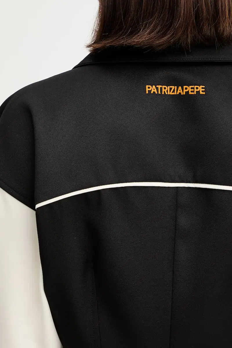 felpa donna colore nero con applicazione 2M4508 A664 miniatura 5