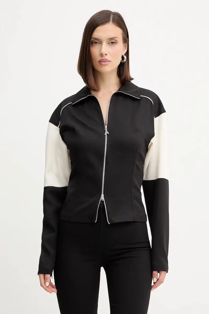 felpa donna colore nero con applicazione 2M4508 A664