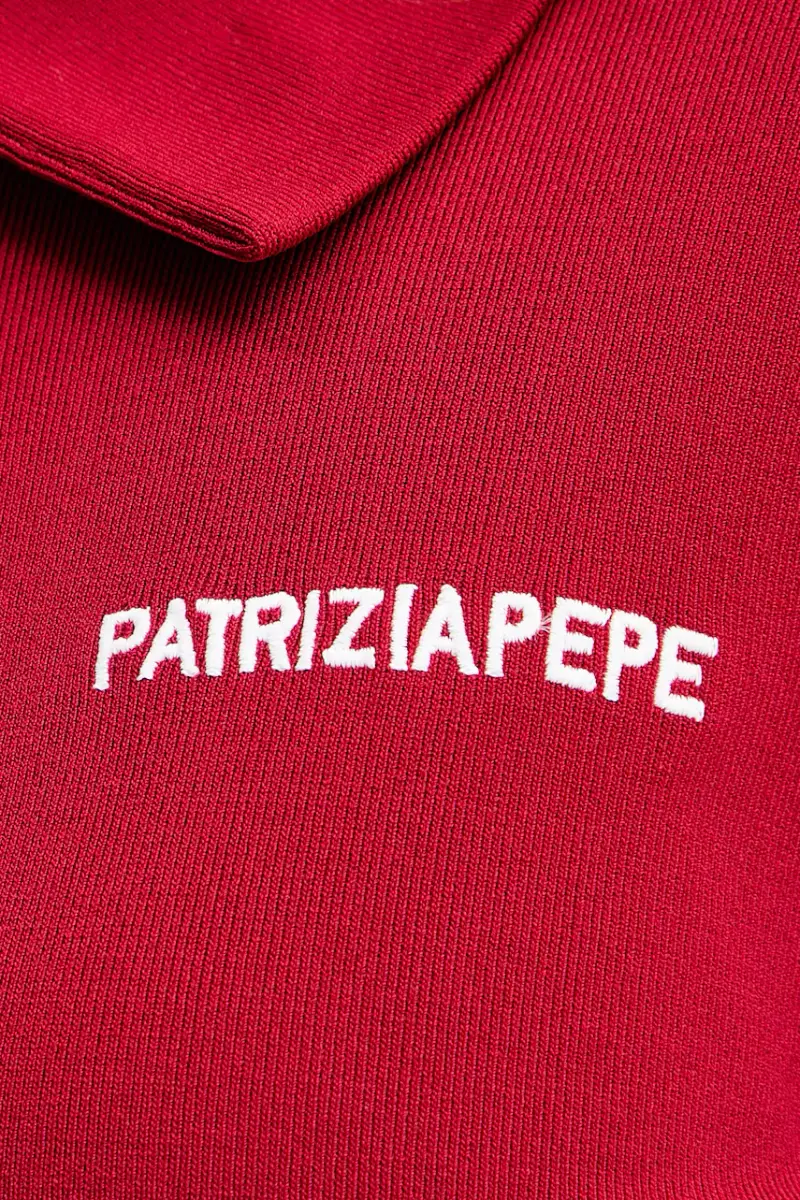 felpa donna colore rosso con applicazione 8K0307 K266 miniatura 5