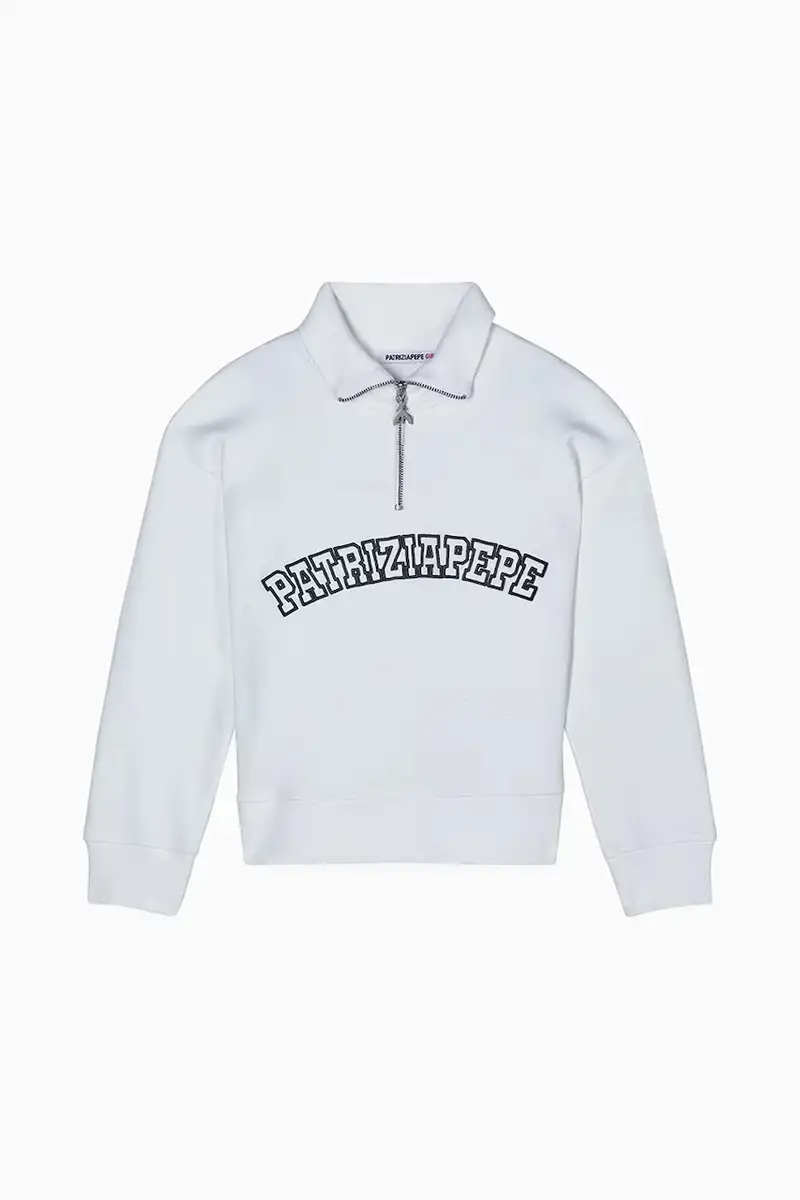 felpa in cotone bambino/a J315 colore bianco 7M0931