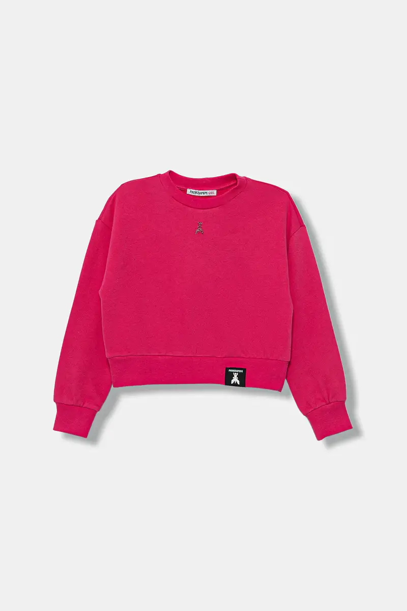 felpa in cotone bambino/a J315 colore rosa 7M0932