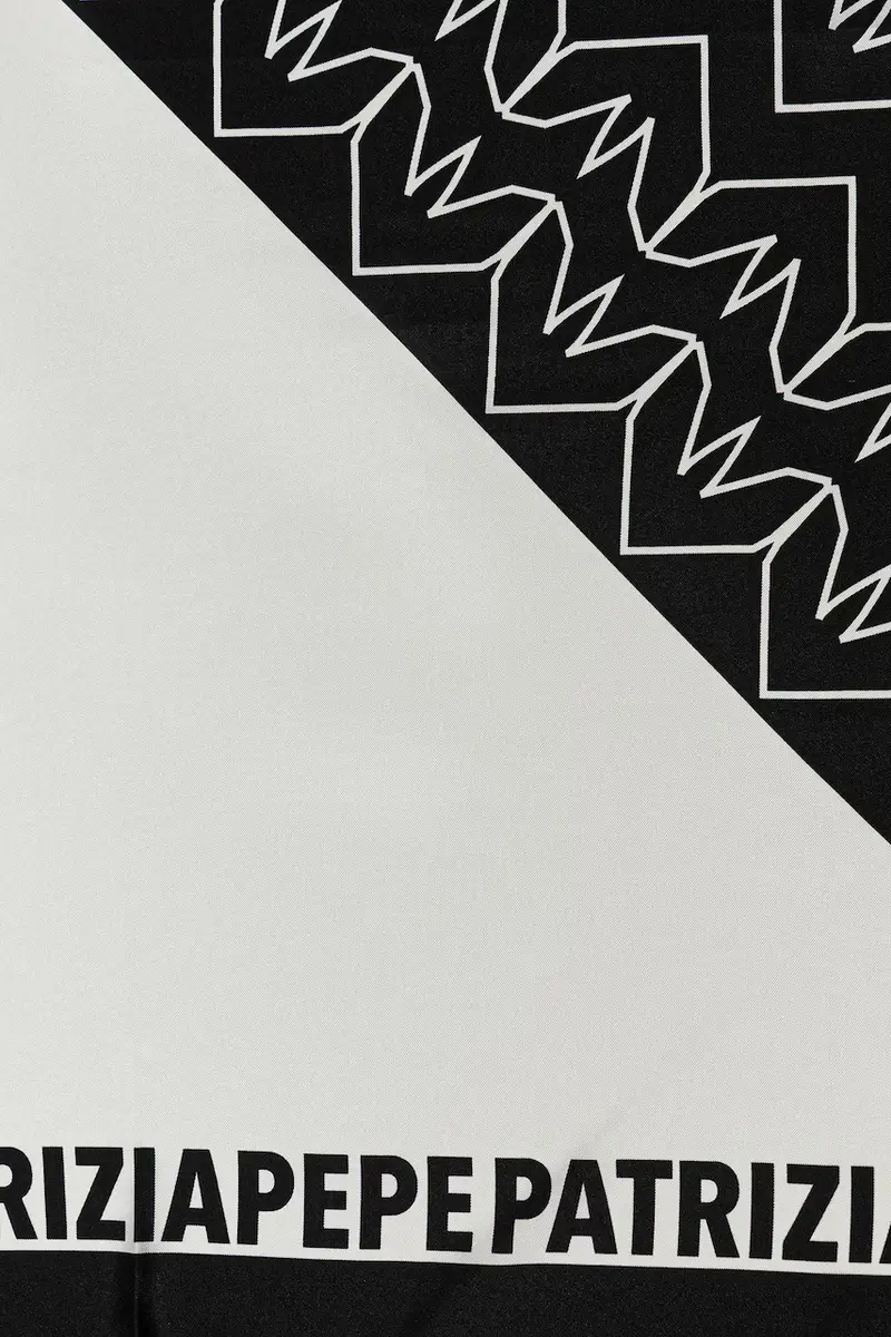 foulard in seta donna colore nero 8F0081 A4X1 miniatura 2