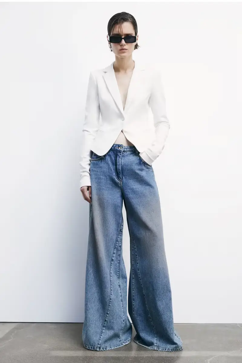 Giacca 1 bottone manica a guanto Bianco