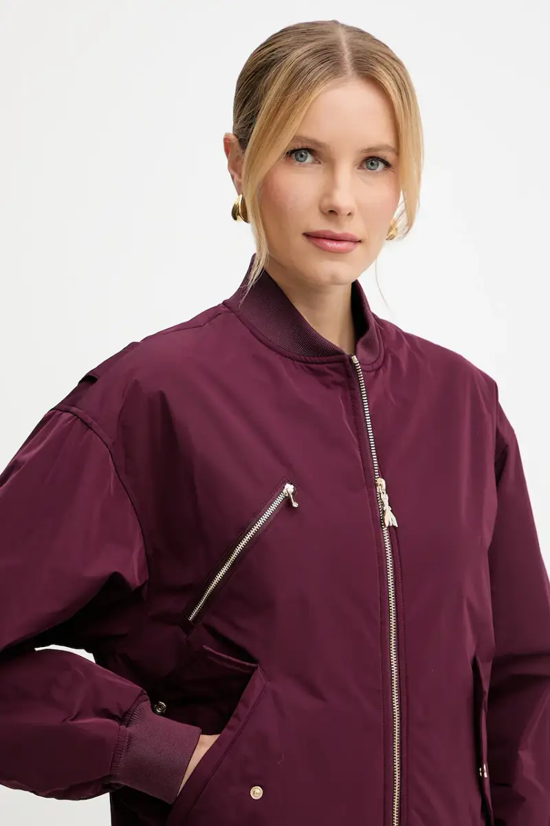 giacca bomber colore granata 8O0185 A619 miniatura 3