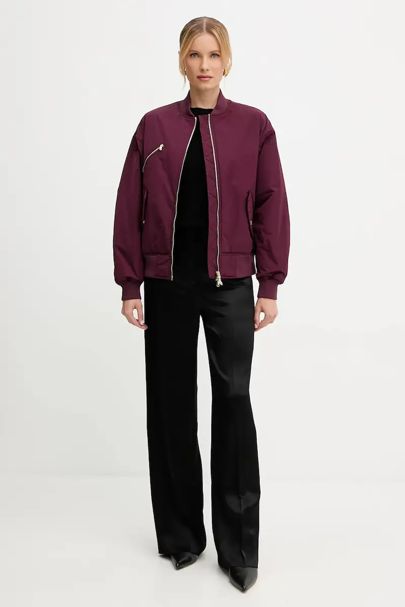 giacca bomber colore granata 8O0185 A619