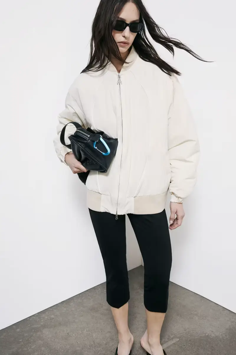 Giacca bomber over Bianco