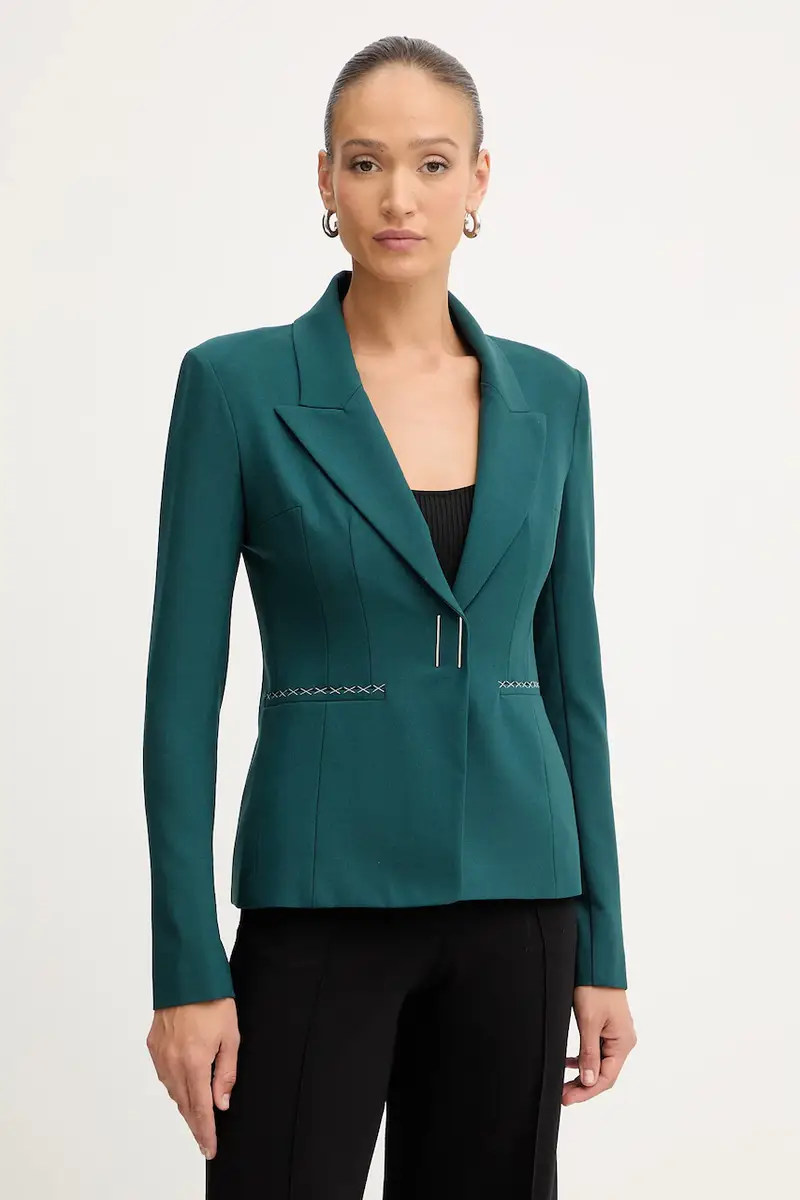 giacca con lana colore verde 2S1537 A475 Turchese