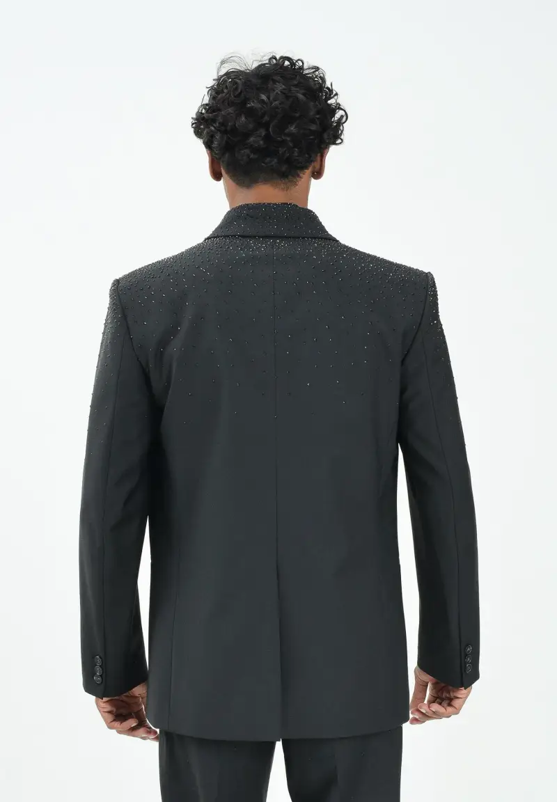 giacca doppiopetto da uomo caratterizzato da stress miniatura 3