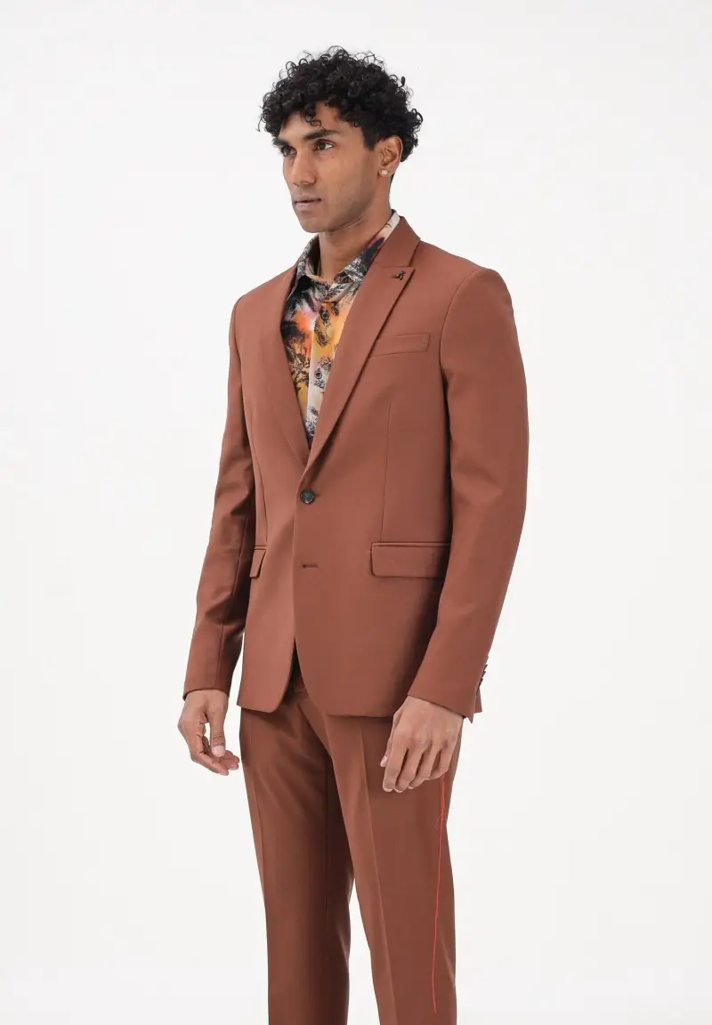 Giacca monopetto cuoio da uomo