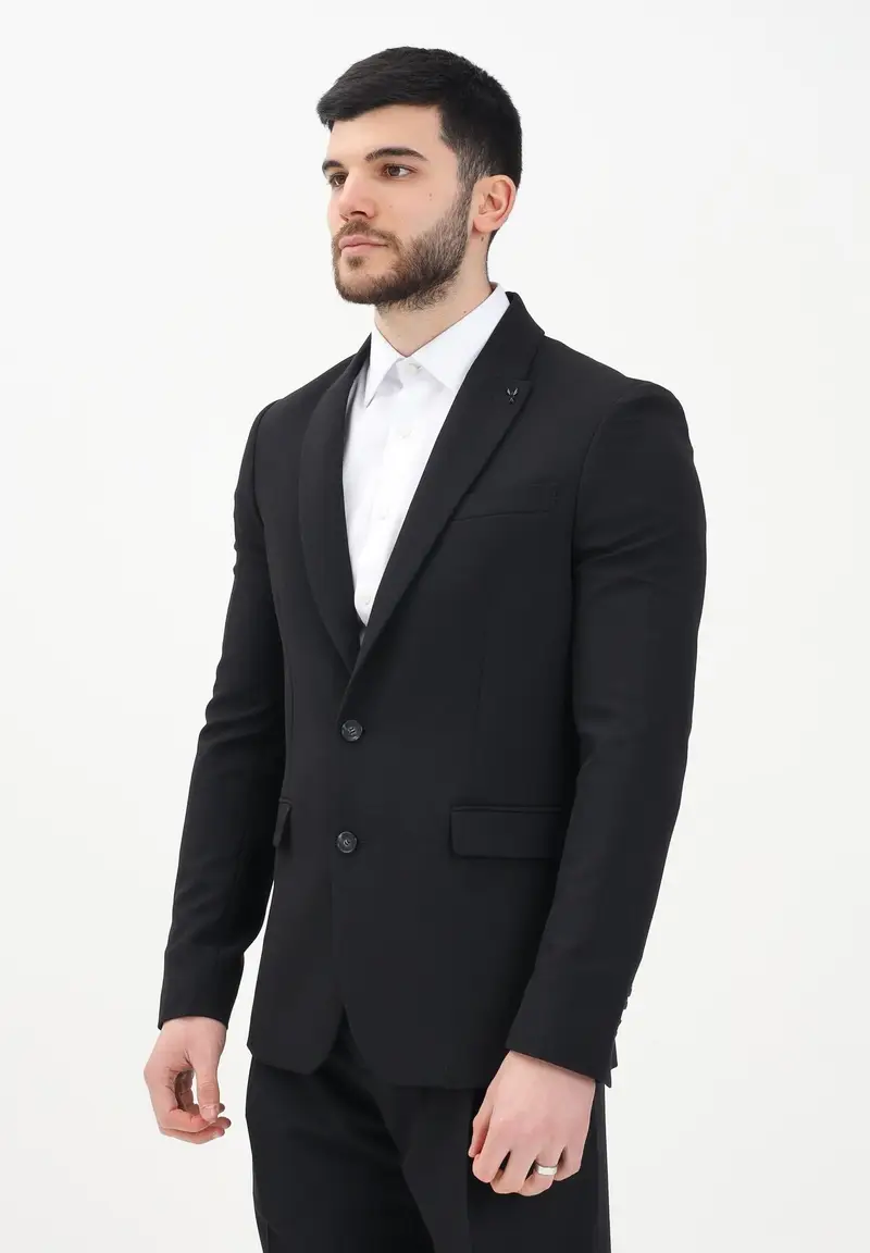 PATRIZIA PEPE Giacca monopetto nera da uomo