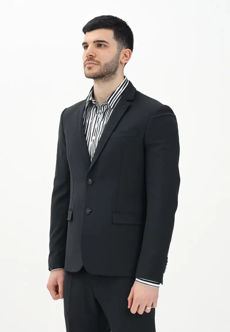 PATRIZIA PEPE Giacca monopetto nera da uomo