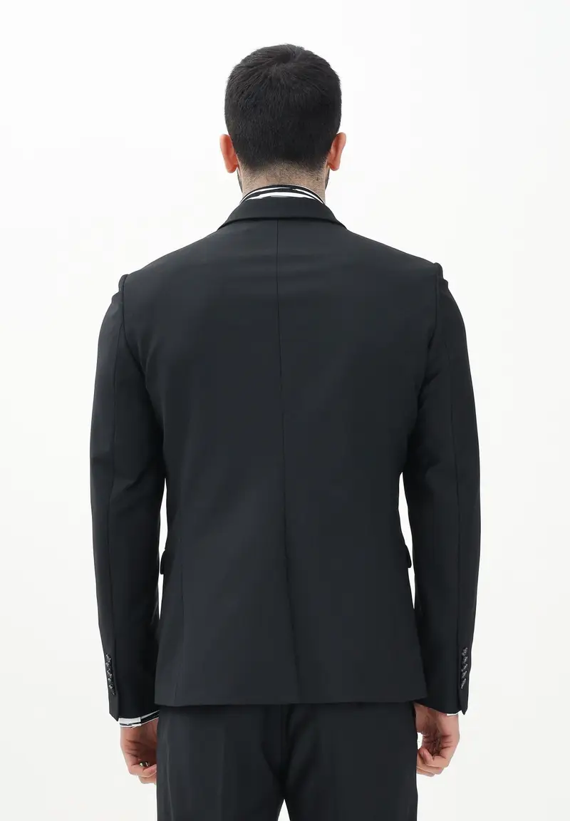 PATRIZIA PEPE Giacca monopetto nera da uomo miniatura 2